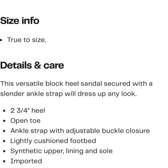 Vince Camuto Margry Block Heel Sandals Size 11 Black Adjustable Ankle Strap New - Picture 6 of 6